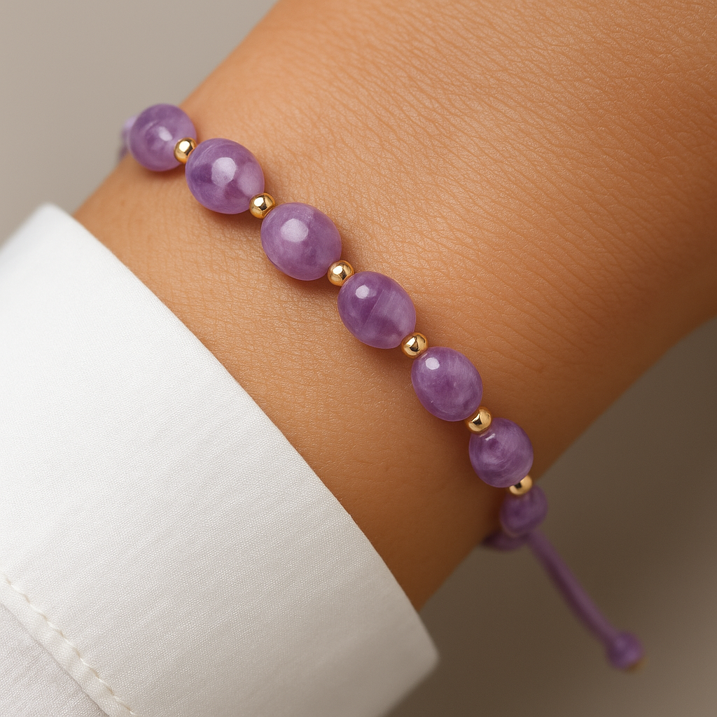 "Równowaga" - bransoletka przyciągająca spokój i harmonię z ametystu