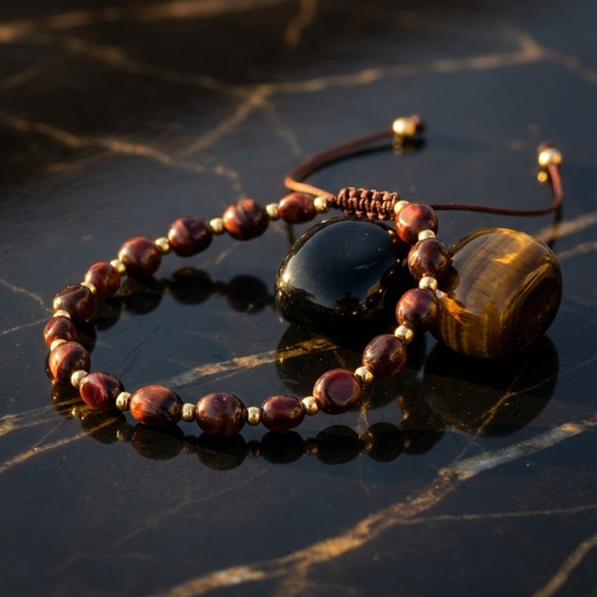 Zestaw Ochrona - Bransoletka, Świeca i Kamienie