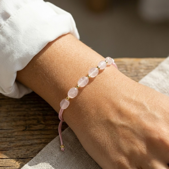 Bransoletka z Różowego Kwarcu – Czułość