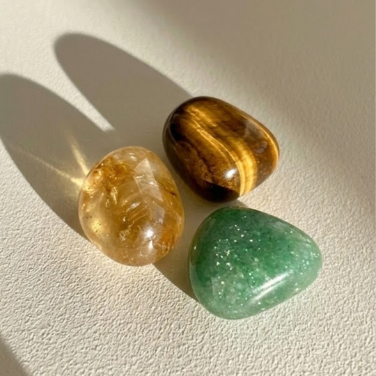 Zestaw na Szczęście i Optymizm - Awenturyn, Cytryn i Tygrysie Oko