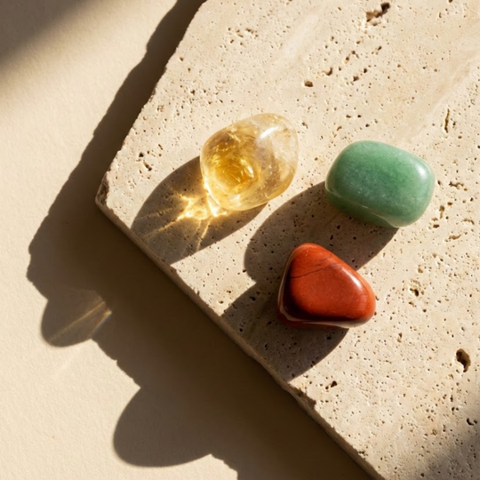 Zestaw na Obfitość - Cytryn, Awenturyn i Czerwony Jaspis