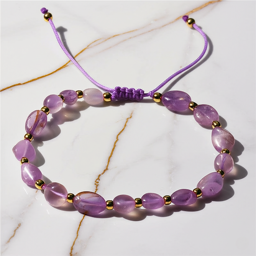 "Równowaga" - bransoletka przyciągająca spokój i harmonię z ametystu