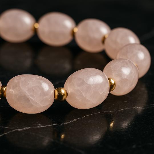 "Obłęd"- bransoletka miłości z różowego kwarcu