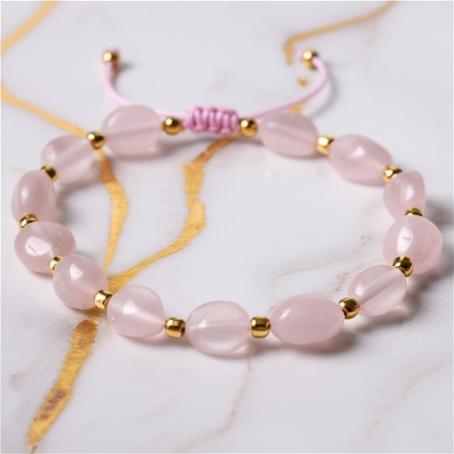 "Obłęd"- bransoletka miłości z różowego kwarcu