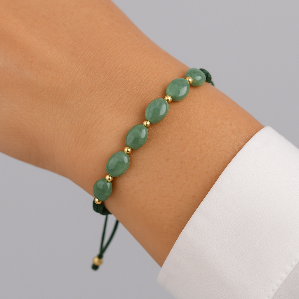 "Uśmiech losu" - bransoletka szczęścia z zielonego awenturynu