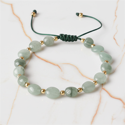 "Uśmiech losu" - bransoletka szczęścia z zielonego awenturynu