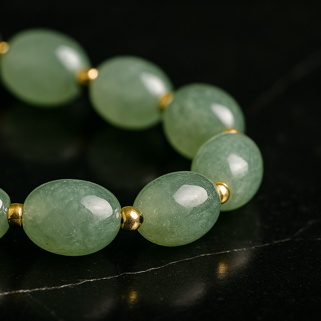 "Uśmiech losu" - bransoletka szczęścia z zielonego awenturynu