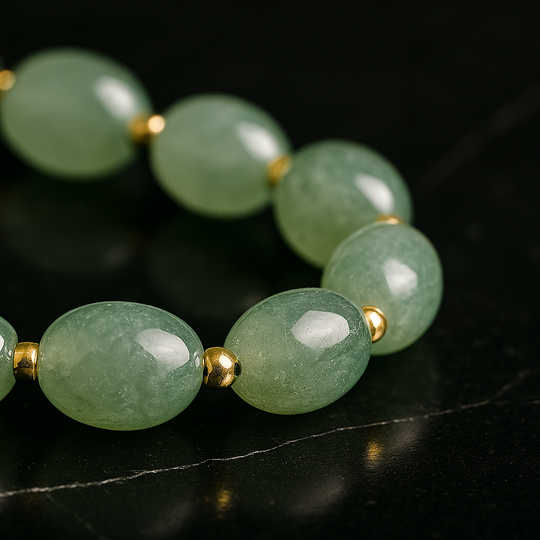 "Uśmiech losu" - bransoletka szczęścia z zielonego awenturynu