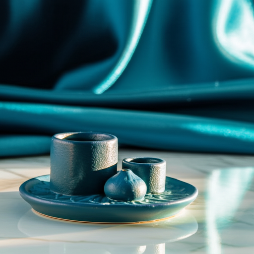 Ceramiczne podstawki pod kadzidełka - Turkusowy