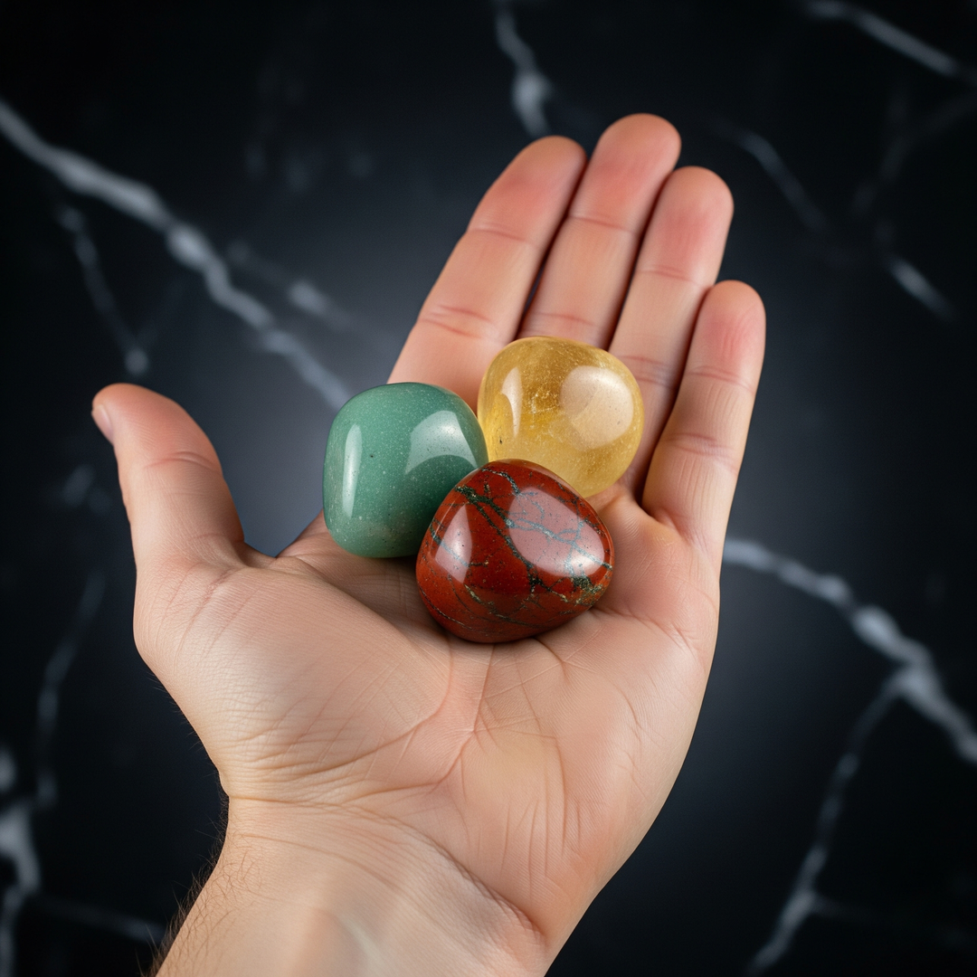 „Dotyk Obfitości” - zestaw trzech kamieni na pieniądze