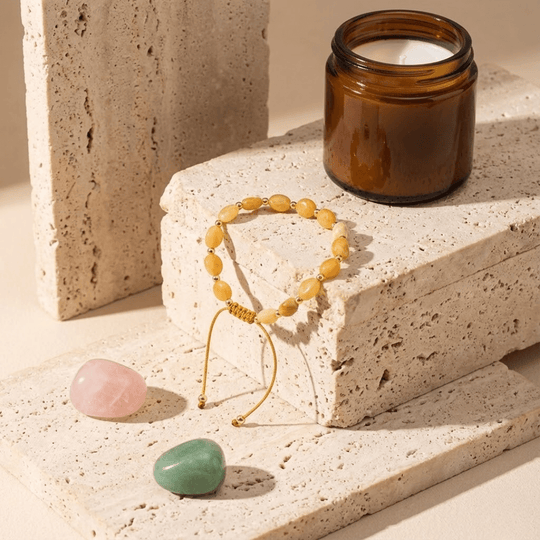 Wieczna Młodość + Szczęście - Zestaw Kamieni z Bransoletką i świecą intencyjną