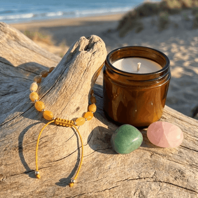 Wieczna Młodość + Szczęście - Zestaw Kamieni z Bransoletką i świecą intencyjną