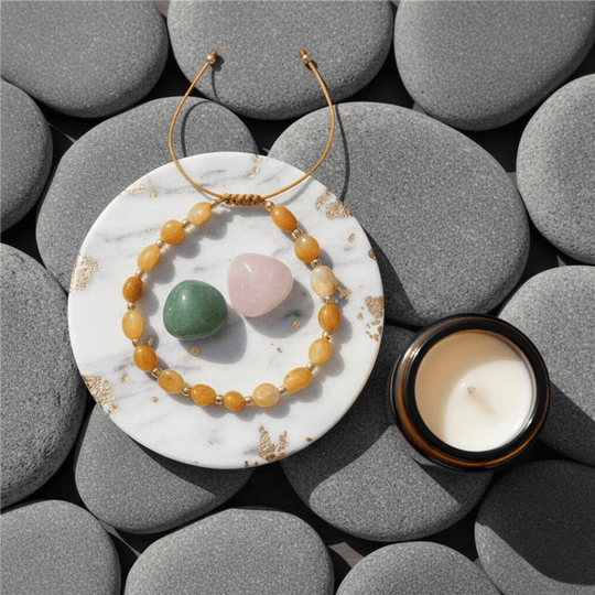 Wieczna Młodość + Szczęście - Zestaw Kamieni z Bransoletką i świecą intencyjną