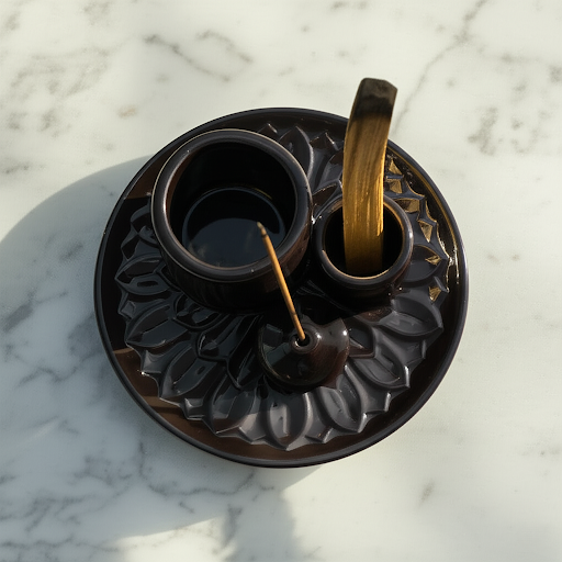 Ceramiczne podstawki pod kadzidełka - Czerń