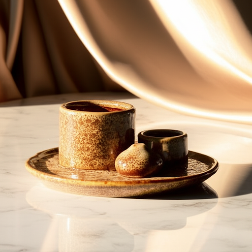 Ceramiczne podstawki pod kadzidełka - Ziemisty Brąz