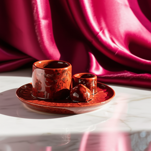 Ceramiczne podstawki pod kadzidełka - Rubinowa Czerwień