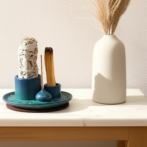 Ceramiczne podstawki pod kadzidełka - Turkusowy