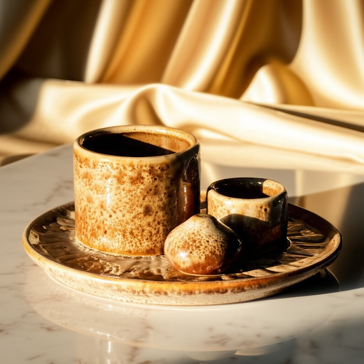 Ceramiczne podstawki pod kadzidełka - Ziemisty Brąz