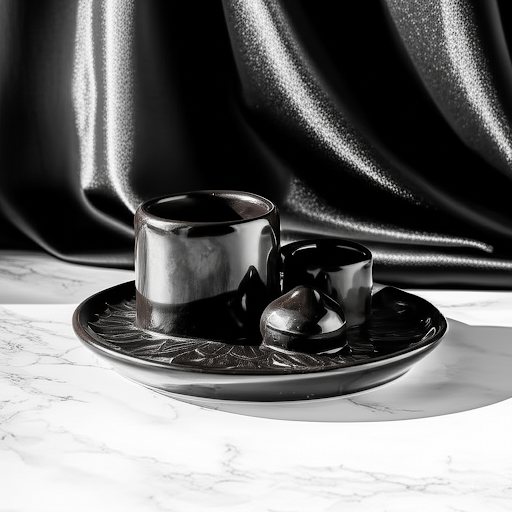 Ceramiczne podstawki pod kadzidełka - Czerń