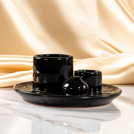 Ceramiczne podstawki pod kadzidełka - Czerń