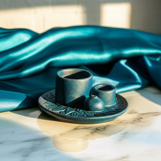 Ceramiczne podstawki pod kadzidełka - Turkusowy