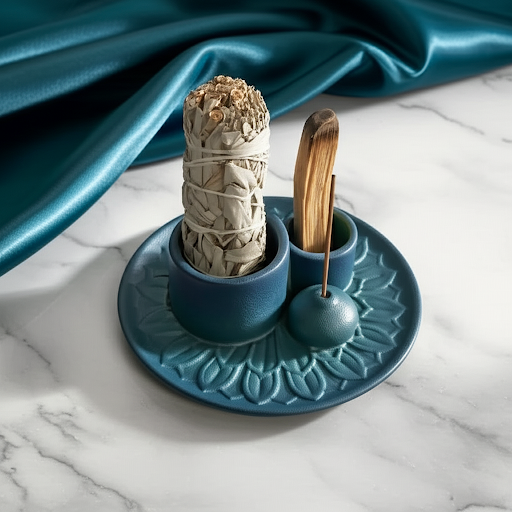 Ceramiczne podstawki pod kadzidełka - Turkusowy