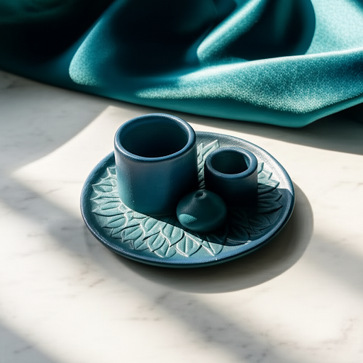 Ceramiczne podstawki pod kadzidełka - Turkusowy