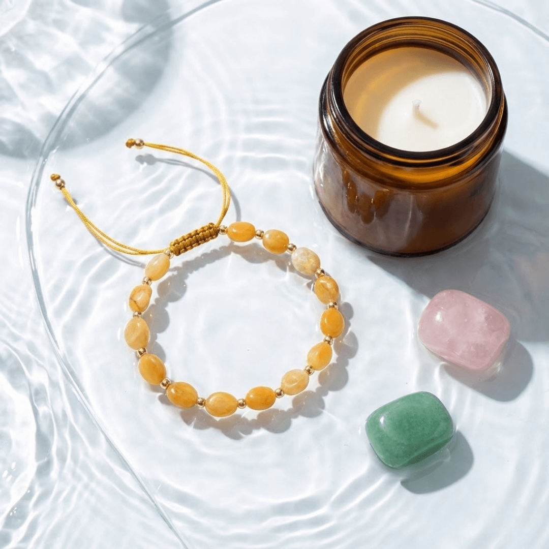 Wieczna Młodość + Szczęście - Zestaw Kamieni z Bransoletką i świecą intencyjną