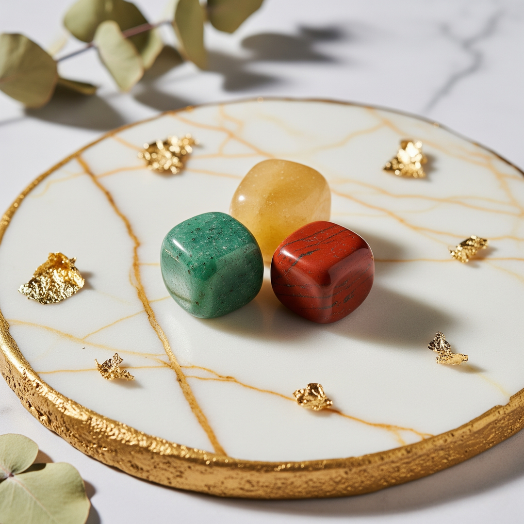 „Dotyk Obfitości” - zestaw trzech kamieni na pieniądze