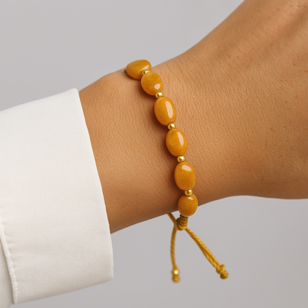 "Blask Sukcesu" - bransoletka przyciągająca sukces z żółtego jadeitu